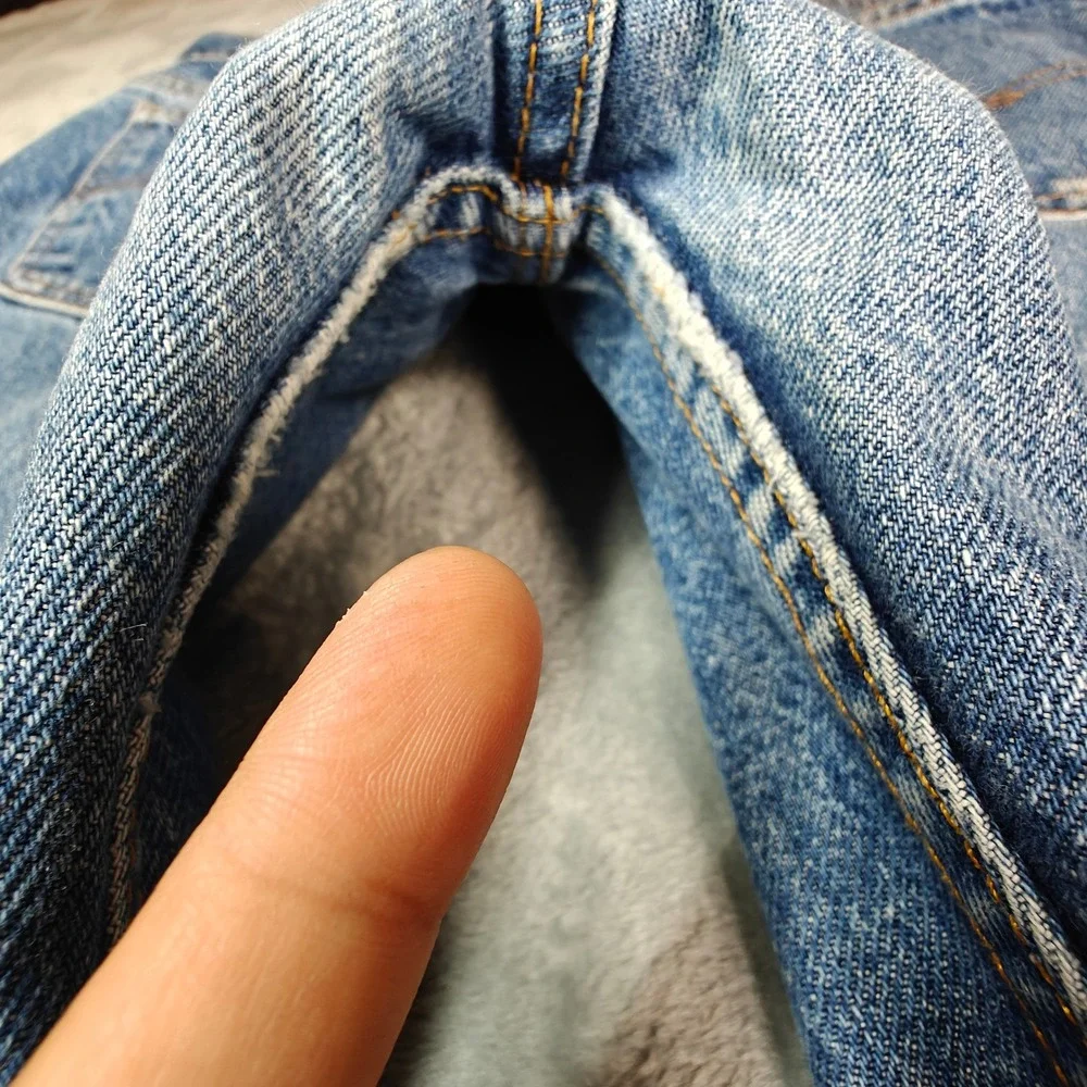 VTG Levis 505 Orange Tab 80s 90s 34x30 Straight Leg Jean Made in USA Distressed